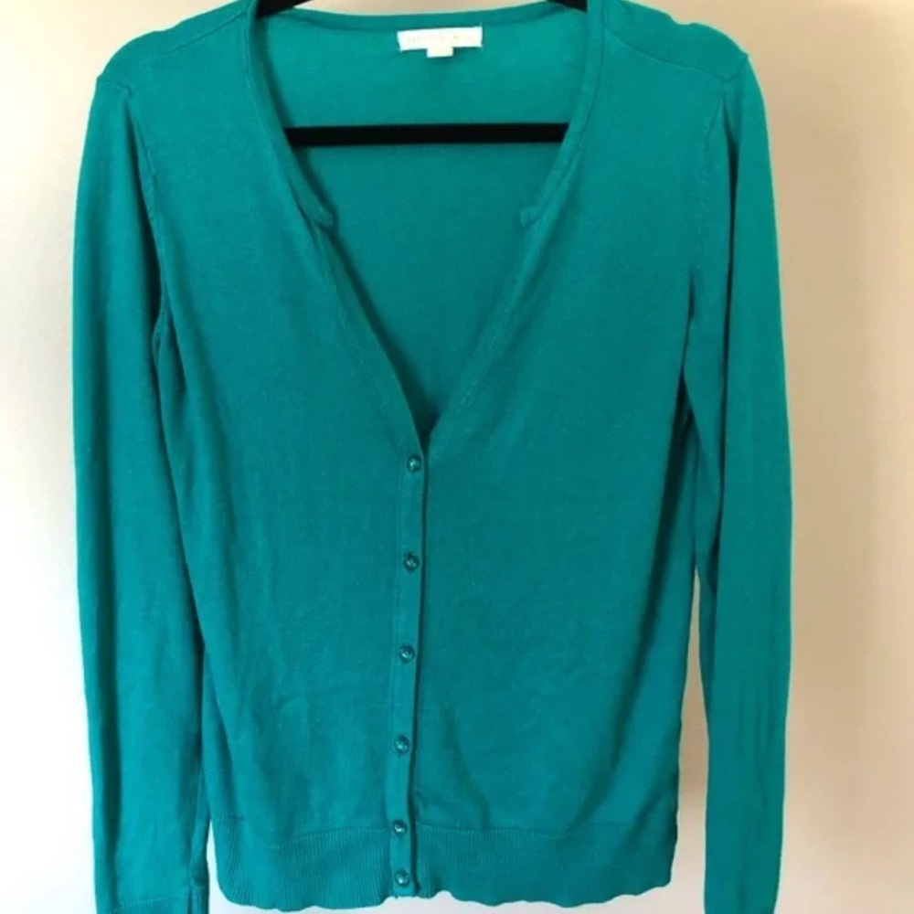 Cynthia Rowley Teal Lightweight Button-Front Cardigan – Size Small